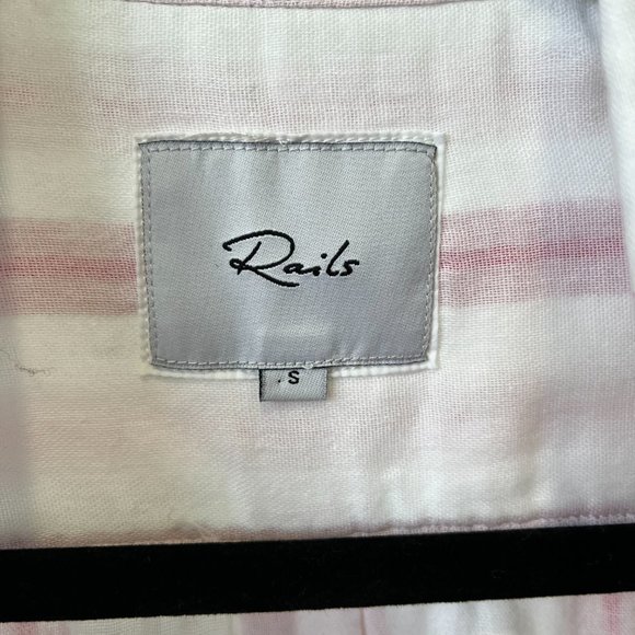 Rails pink striped button down | size S - Picture 3 of 5